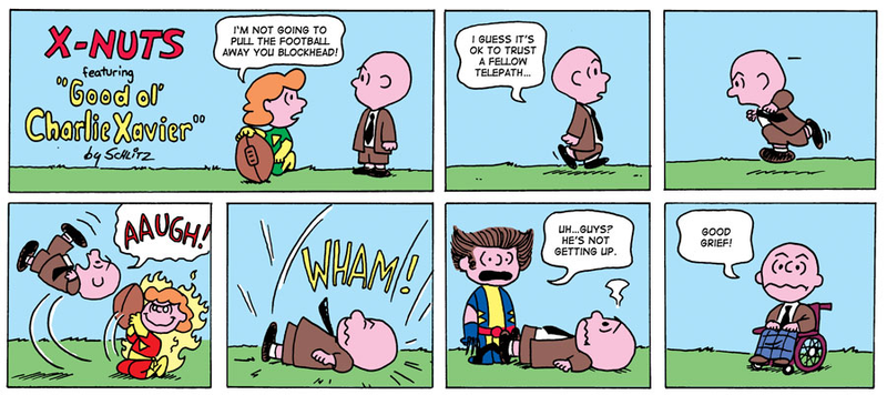 Illustration for article titled Peanuts Meets X-Men, Calvin and Hobbes Meets Spider-Man, and More Scifi/Comics Mashups